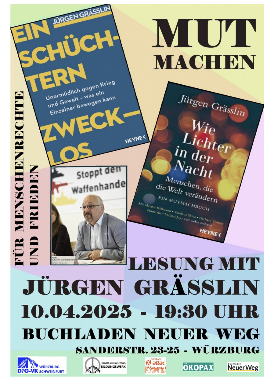 Lesung von Jürgen Grässlin am 10.04.2025